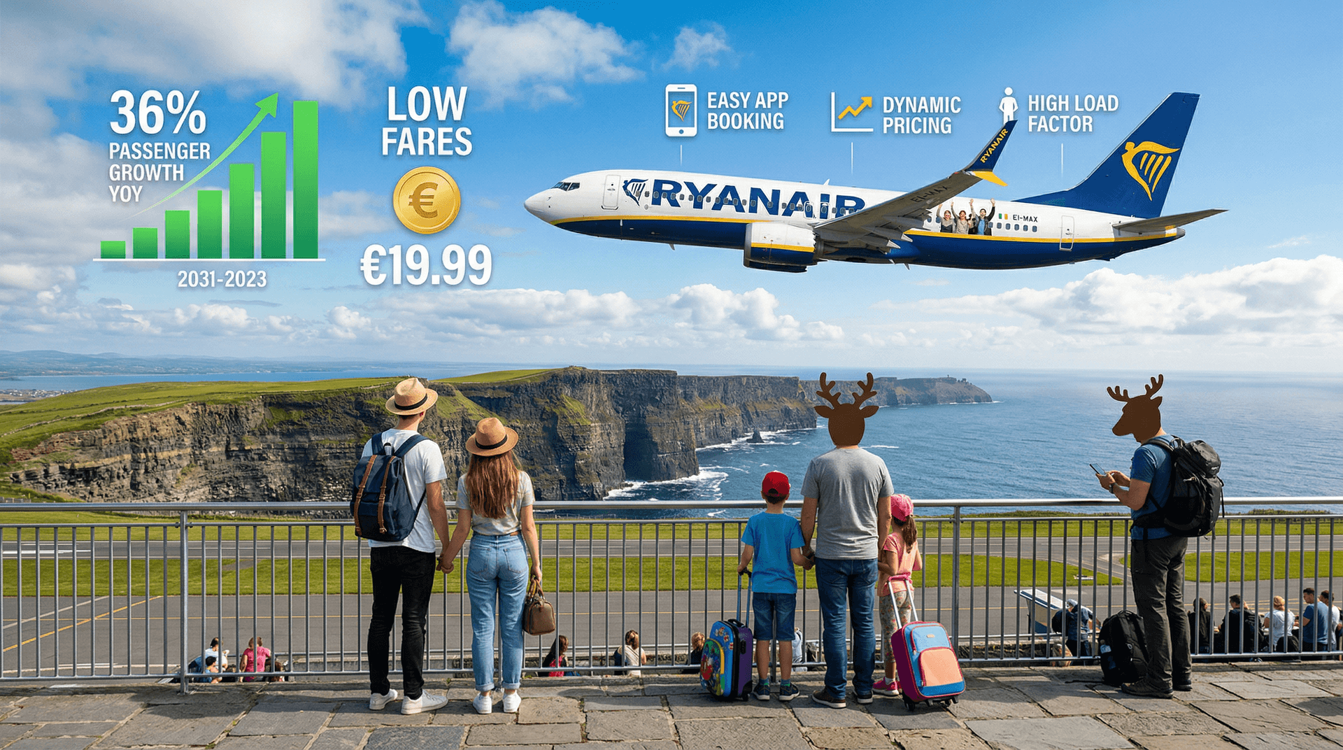 Ryanair Passenger Surge Fuels Budget Travel Boom in 2023