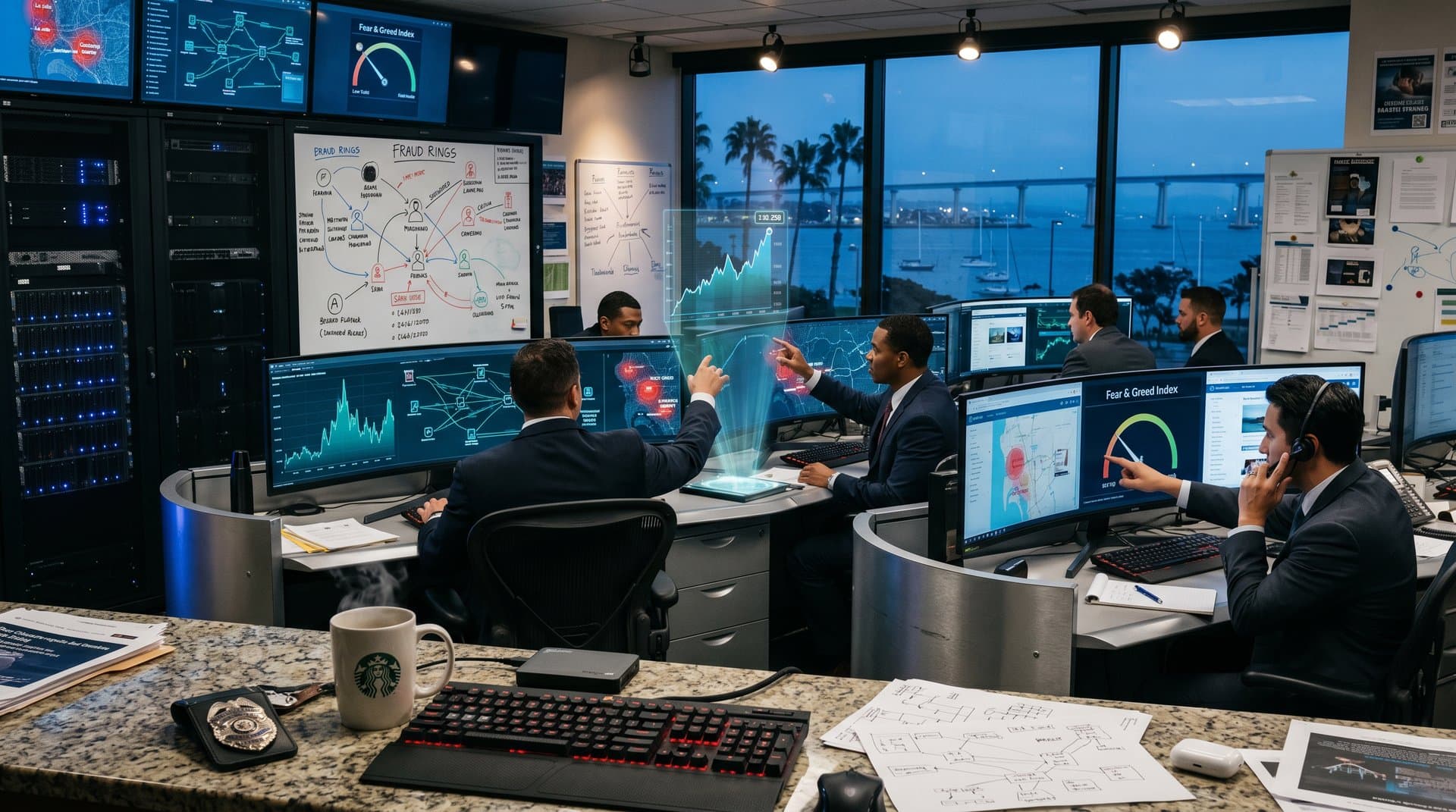 FBI cyber analysts track crypto scam transactions in modern San Diego operations center