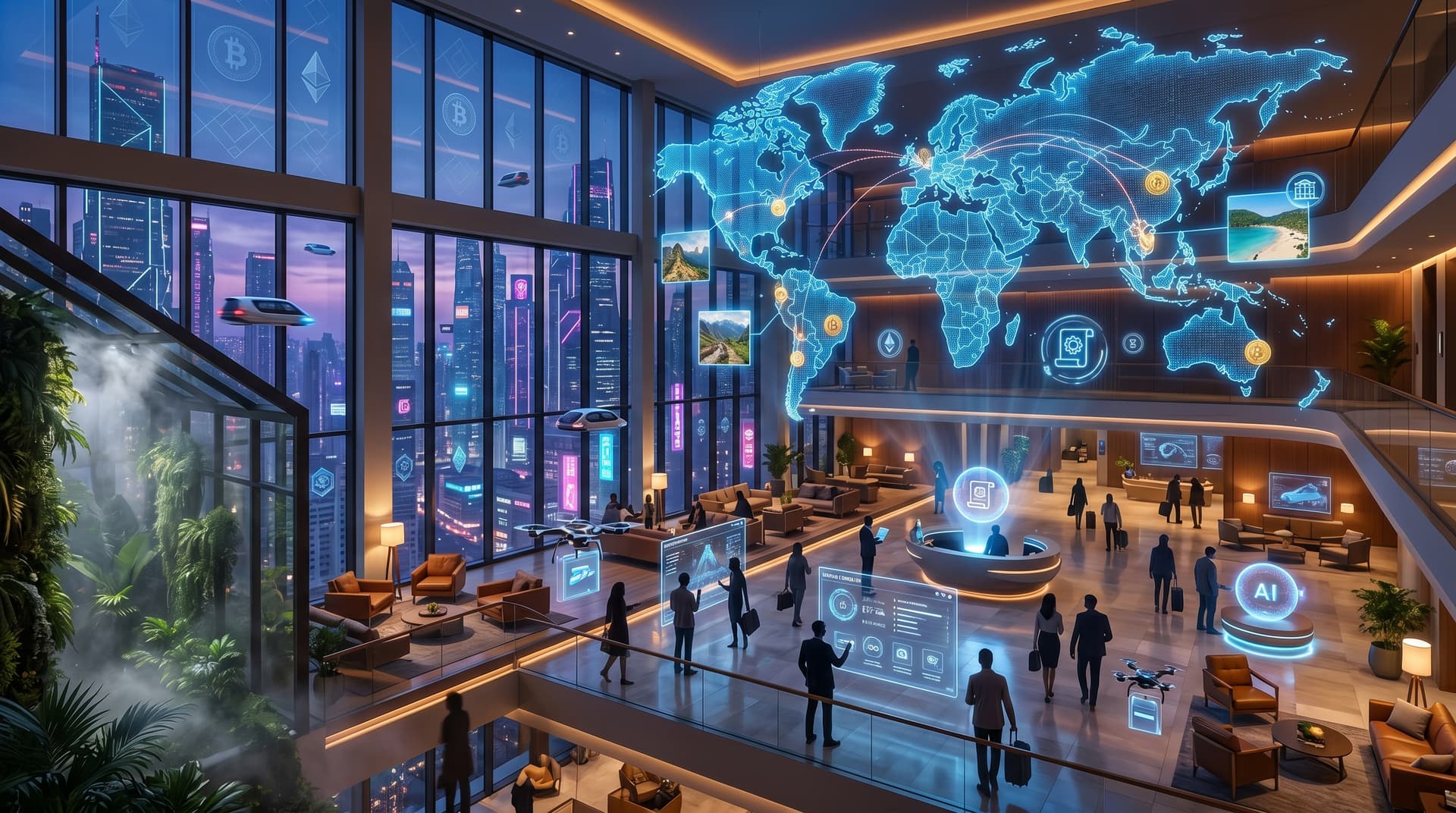 AI Travel Ownership Revolutionizes Hotels by 2046 as BTC Surges to $74,751