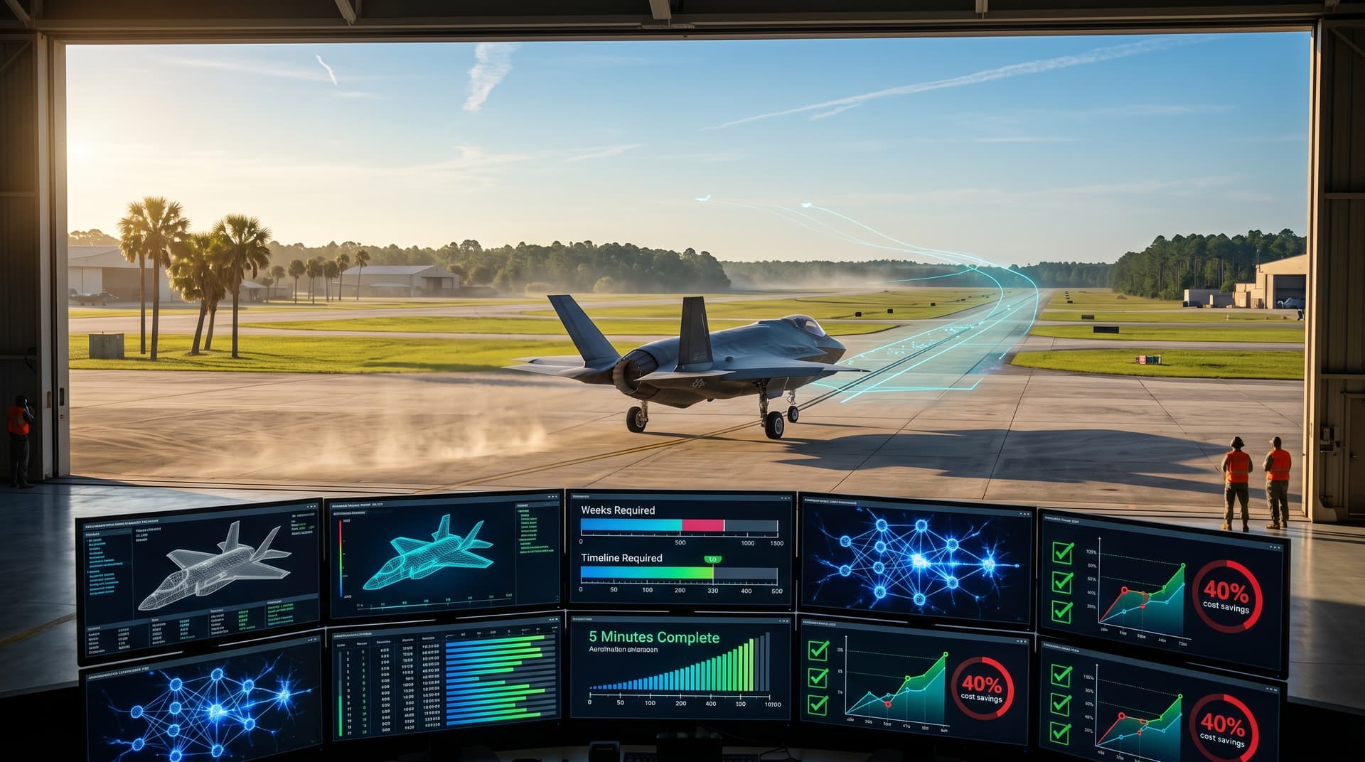 Eglin AFB's AI Flight Testing Cuts Weeks to 5 Minutes, Saves Airlines 40% Costs