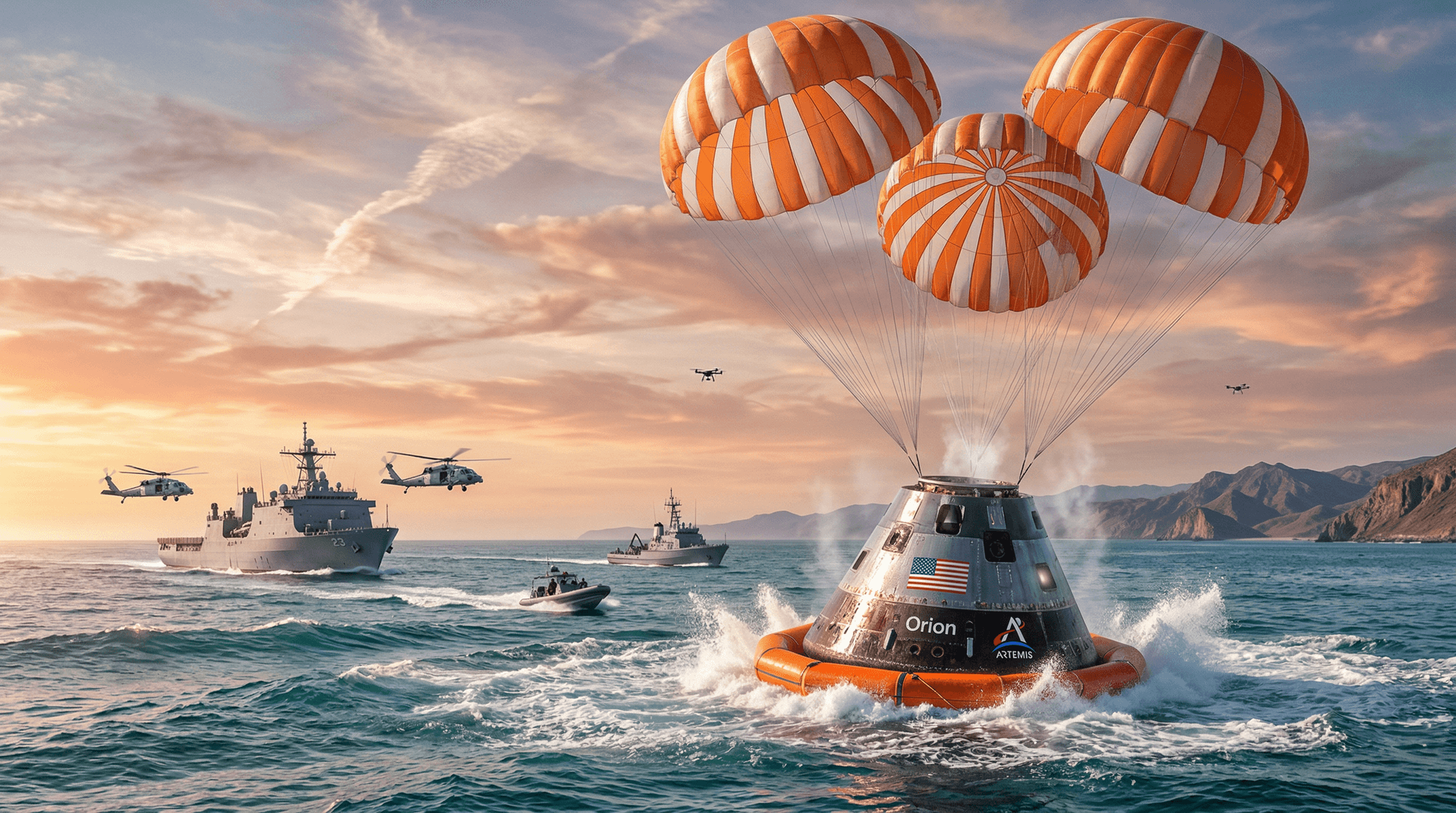 Artemis II Splashes Down Safely Off Baja California