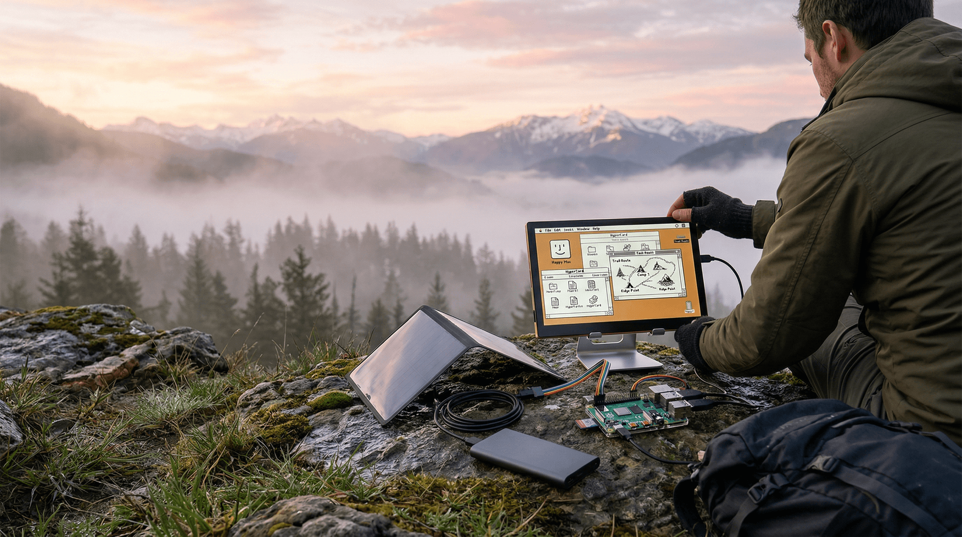 Advanced Mac Substitute Runs 1980s Apps on Pi for Travelers